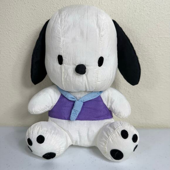 Sanrio Other - Vintage 90s Sanrio Pochacco Puffy 9" Dog Purple Shirt Stuffed Toy Animal 1997
